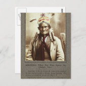 Chiricahua Apache Indian Leader Geronimo Portrait Postkarte (Vorne/Hinten)