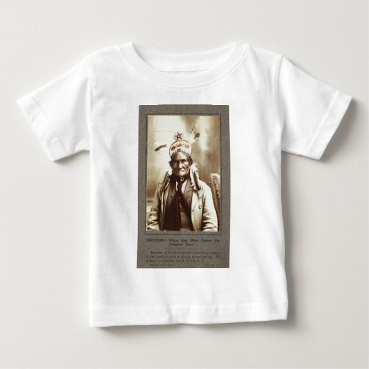 Chiricahua Apache indisches Führer Geronimo Baby T-shirt (Vorderseite)