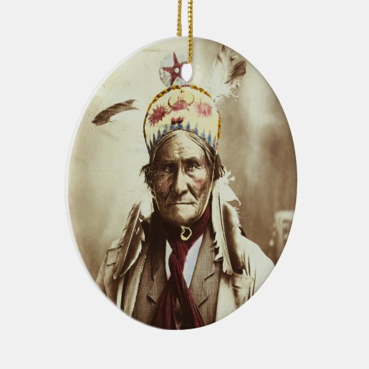 Chiricahua Apache indisches Führer Geronimo Keramik Ornament (Rechts)