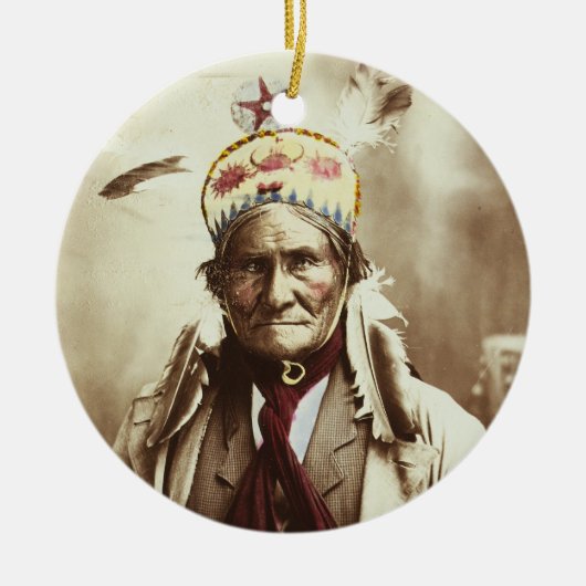 Chiricahua Apache indisches Führer Geronimo Keramik Ornament (Vorne)
