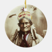 Chiricahua Apache indisches Führer Geronimo Keramik Ornament (Hinten)