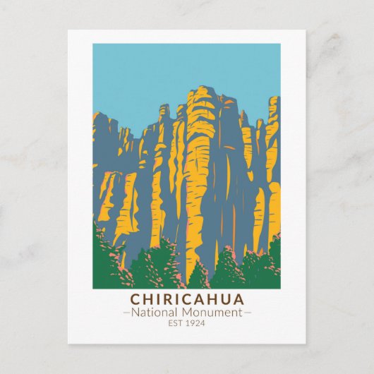 Chiricahua National Monument Hoodoos Arizona Postkarte (Vorderseite)