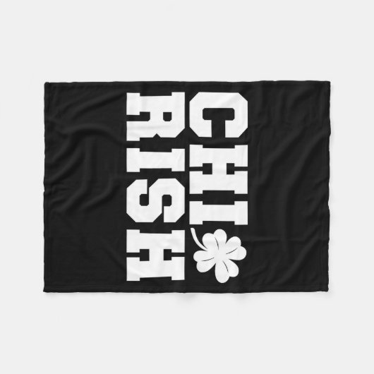 Chirish St. Patrick's Day Chi-irish Funny Chicago  Fleecedecke (Vorderseite (Horizontal))