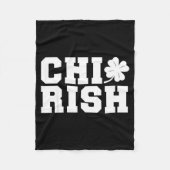Chirish St. Patrick's Day Chi-irish Funny Chicago  Fleecedecke (Vorderseite)