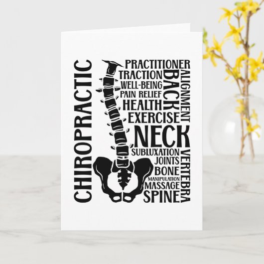 Chiro Chiropraktiker Karte (Gelbe Blume)