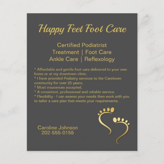 Chiropodist Podiatrist Promotion Business Flyer (Vorne)