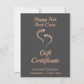 Chiropodist Reflexologe Footprint Rose Geschenkkar Mitteilungskarte (Vorderseite)