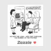 Chiropodist überprüft seine Aktien online Aufkleber (Blatt)