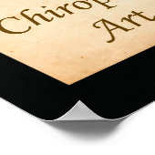 Chiropracic Art Quote Poster (Ecke)