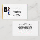 Chiropracter-Visitenkarten für Frauen Visitenkarte (Vorne/Hinten)