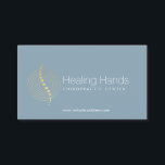 Chiropractic Abstrakt Gold Circles-Logo Visitenkarte<br><div class="desc">Auf der Visitenkarte dieses Chiropraktors oder Massage Therapeuten wird eine abstrakte Darstellung eines Wirbels mit strahlenden Kreisen neben Ihrem Namen oder Firmennamen ausgeglichen. Kunst und Design © 1201AM</div>