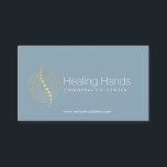 Chiropractic Abstrakt Gold Circles-Logo Visitenkarte<br><div class="desc">Auf der Visitenkarte dieses Chiropraktors oder Massage Therapeuten wird eine abstrakte Darstellung eines Wirbels mit strahlenden Kreisen neben Ihrem Namen oder Firmennamen ausgeglichen. Kunst und Design © 1201AM</div>