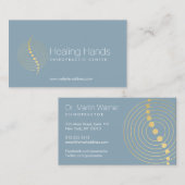 Chiropractic Abstrakt Gold Circles-Logo Visitenkarte (Vorne/Hinten)
