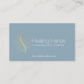 Chiropractic Abstrakt Gold Circles-Logo Visitenkarte (Vorderseite)