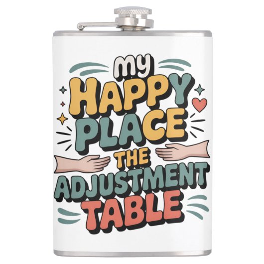 Chiropractic Adjustment Bliss for Back Pain Relief Flachmann (Vorderseite)