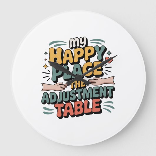 Chiropractic Adjustment Bliss for Back Pain Relief Große Wanduhr (Vorderseite)