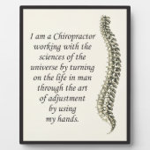Chiropractic Adjustment by Hand Easel Fotoplatte (Vorderseite)