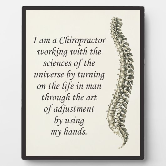 Chiropractic Adjustment by Hand Easel Fotoplatte (Vorderseite)