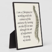 Chiropractic Adjustment by Hand Easel Fotoplatte (Seite)