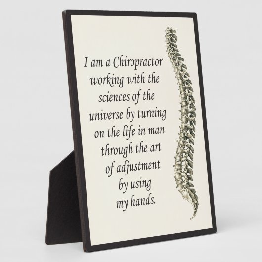 Chiropractic Adjustment by Hand Easel Fotoplatte (Seite)