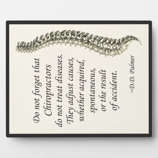 Chiropractic Adjustment Palmer Quote Easel Fotoplatte (Vorderseite)