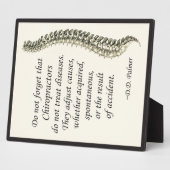 Chiropractic Adjustment Palmer Quote Easel Fotoplatte (Seite)