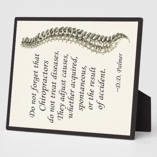 Chiropractic Adjustment Palmer Quote Easel Fotoplatte (Seite)