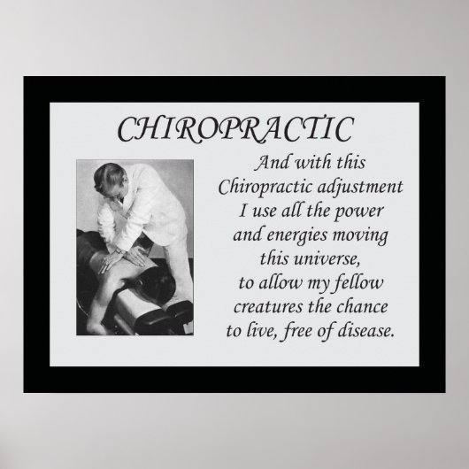 Chiropractic Adjustment Quote Poster (Vorne)
