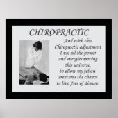 Chiropractic Adjustment Quote Poster (Vorne)