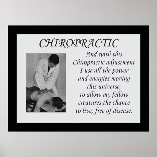 Chiropractic Adjustment Quote Poster (Vorne)