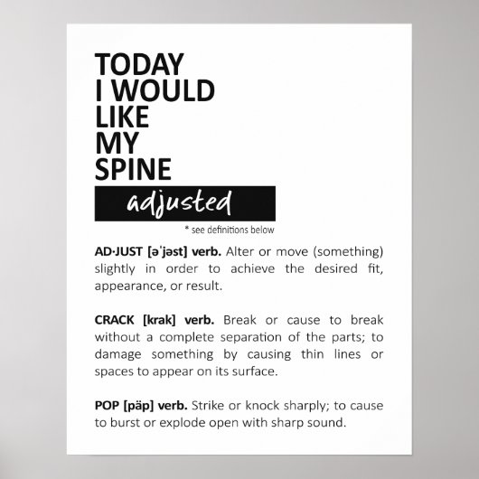 Chiropractic Art, Chiropractic Poster, Chiro  Poster (Vorne)