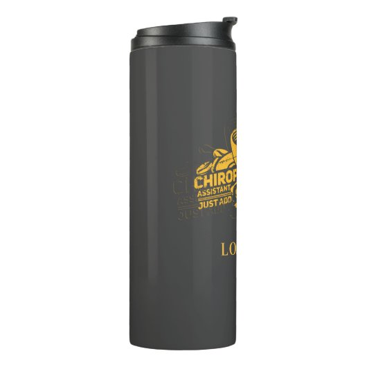 Chiropractic Assistant Bone Adjustor Sprichwort Cu Thermosbecher (Nach links gedreht)