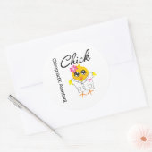 Chiropractic Assistant Chick Runder Aufkleber (Umschlag)
