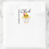 Chiropractic Assistant Chick Runder Aufkleber (Tasche)