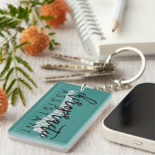 Chiropractic Assistant (Skript mit Wirbelsäule) Schlüsselanhänger (Vorderseite rechts)