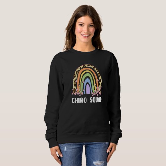 Chiropractic - Chiro Squad Leopard Rainbow Premium Sweatshirt (Vorne ganz)