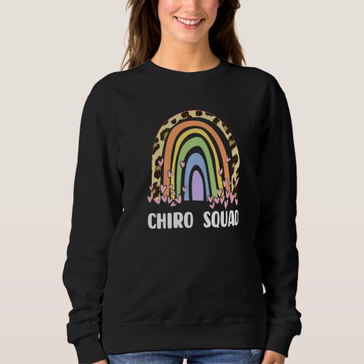 Chiropractic - Chiro Squad Leopard Rainbow Premium Sweatshirt (Vorderseite)