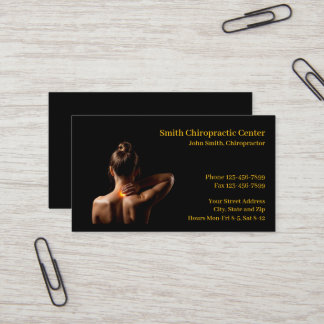 Chiropractic Chiropractic Clinic Business Card Visitenkarte