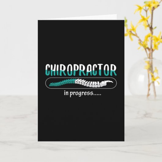 Chiropractic Chiropractor In Progress Chiro Spine Karte (Gelbe Blume)