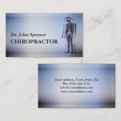 Chiropractic Chiropraktikum Human Body Blue Card Visitenkarte (Vorne/Hinten)