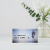 Chiropractic Chiropraktikum Human Body Blue Card Visitenkarte (Stehend Vorderseite)