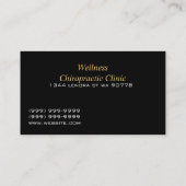 Chiropractic Clinic Health Awareness Business Visitenkarte (Rückseite)