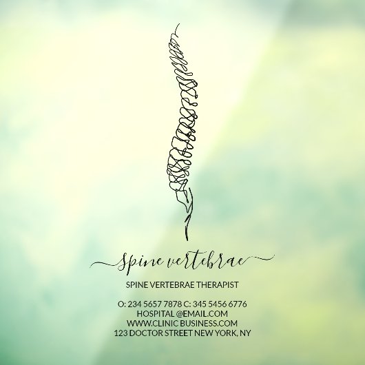 Chiropractic Doctor brand Fensteraufkleber (Blatt 3)