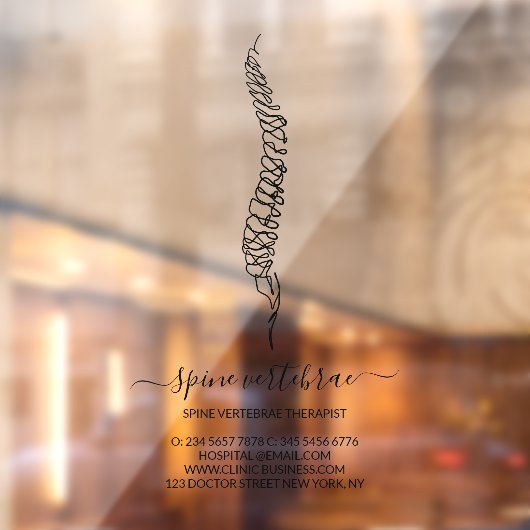 Chiropractic Doctor-Marke Fensteraufkleber (Blatt 2)