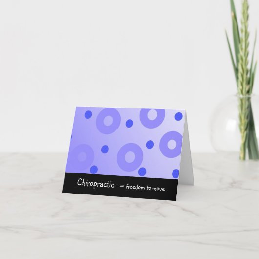 Chiropractic Equals Freedom to Move Dankeskarte (Vorderseite)