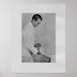 Chiropractic Extremity Adjustment Vintag Print Poster