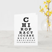 Chiropractic Eye Chart Message Note Cards Karte (Gelbe Blume)