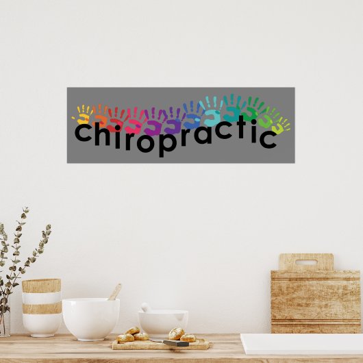 Chiropractic Hand Prints Poster 36x12 (Küche)