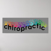 Chiropractic Hand Prints Poster 36x12 (Vorne)