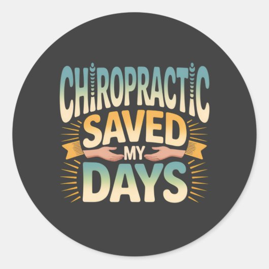 Chiropractic Healing and Back Pain Relief Runder Aufkleber (Vorderseite)